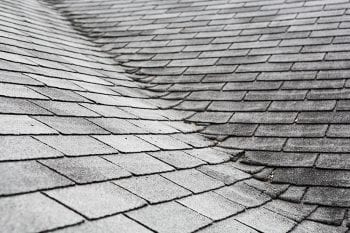 Deteriorated shingles