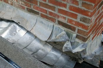 old chimney flashing