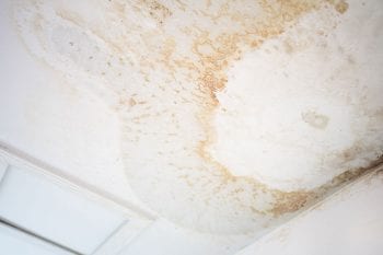 water stains on ceiling