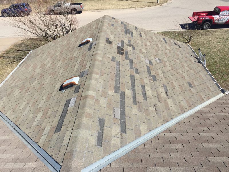 High Winds Damage Roof Shingles