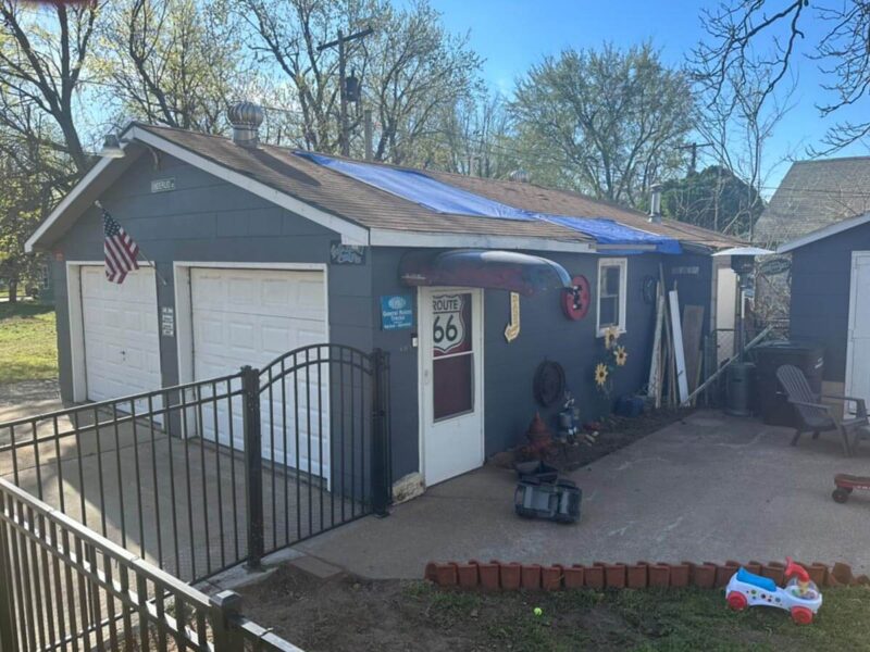 Metal Roof Installation Before